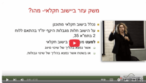 Read more about the article עדכונים במשקי עזר – החלטה 1521 (וידאו) / שמרית גיגי, עו״ד