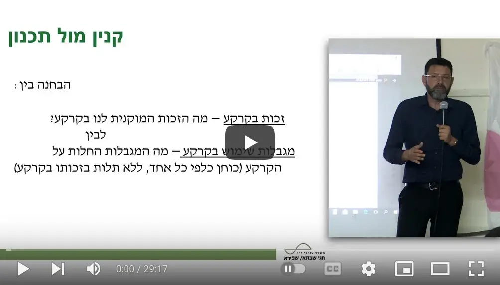 תיקון 116 לחוק התכנון והבניה - סוגיות ומשמעויות (וידאו) / חגי שבתאי, עו״ד