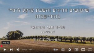 Read more about the article שימושים חורגים והשבת קרקע לר"מי בהתיישבות  (וידאו) / חגי שבתאי, עו״ד